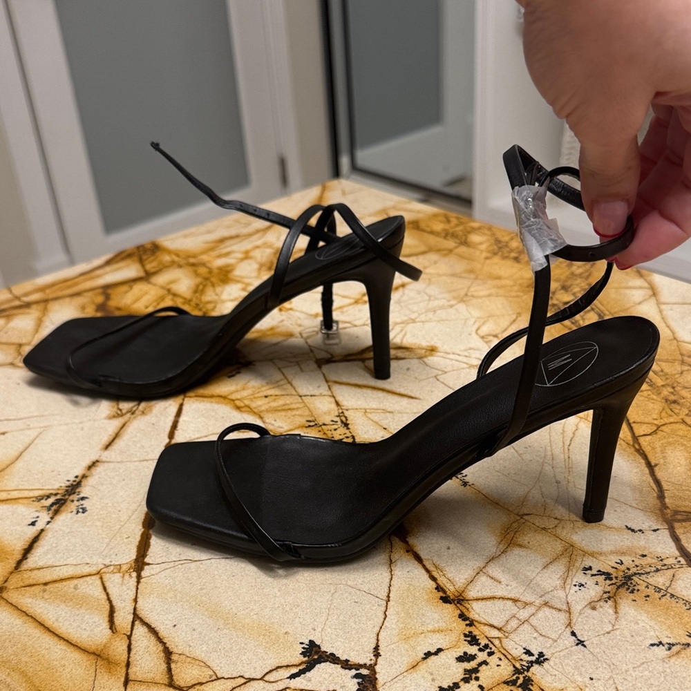 Elegant Black Strappy Heels